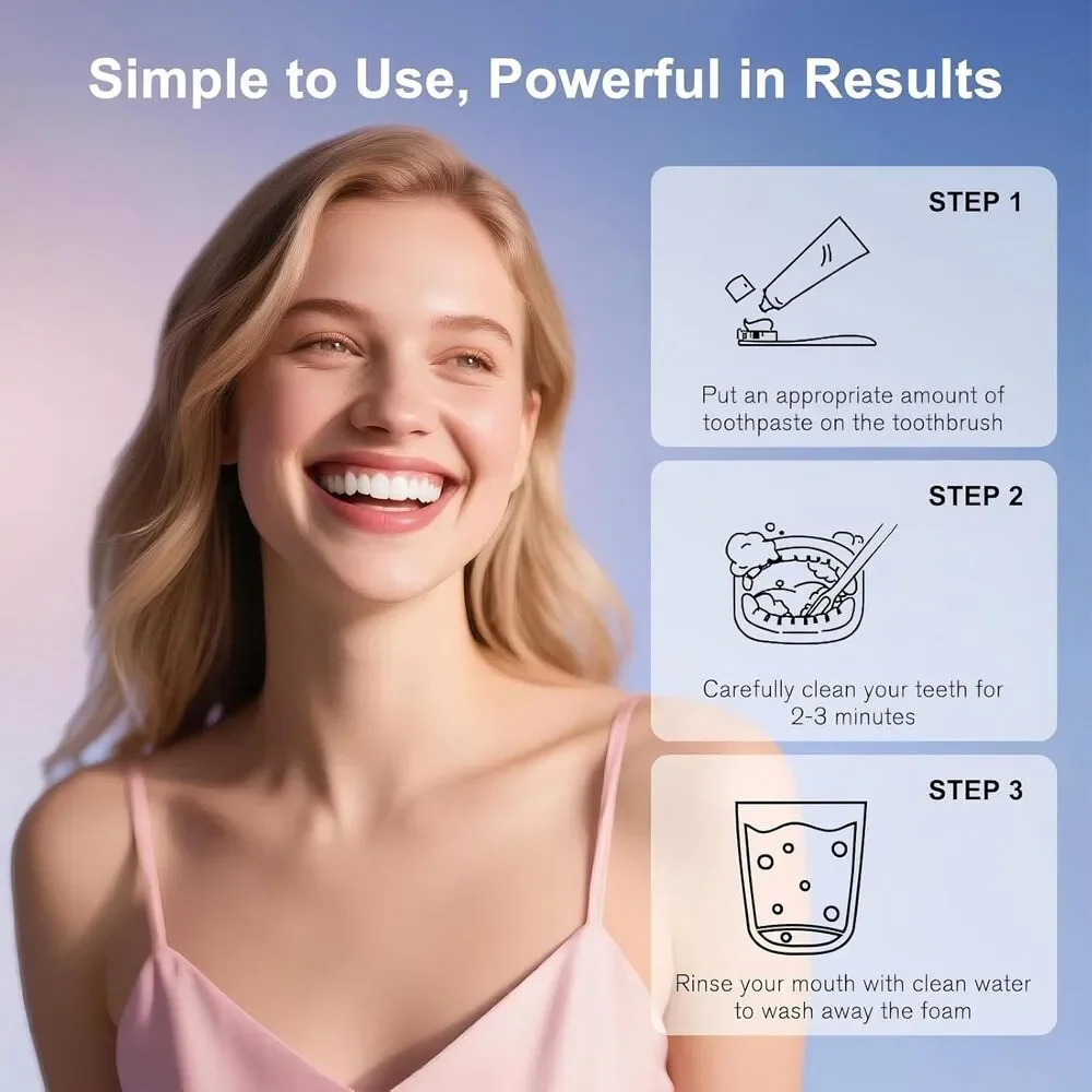 2 Pk Niacinamide Whitening Toothpaste, Kimralur Intensive Fluoride-Free Formula - Picture 5 of 8